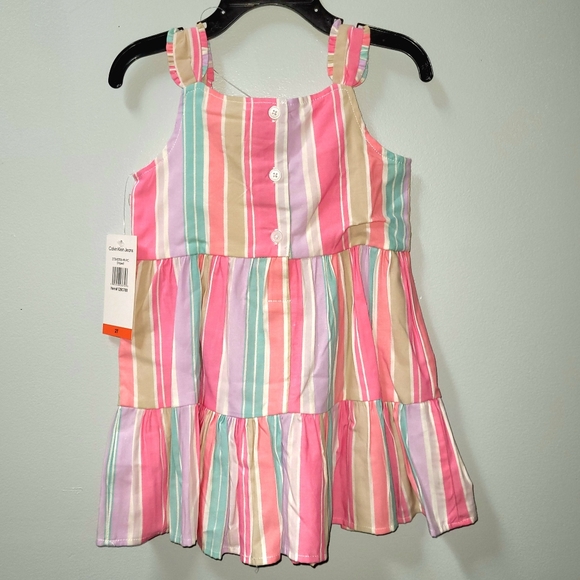 Calvin Klein Toddlers' Ruffle Dress for Spring, Easter Dress - Picture 3 of 3